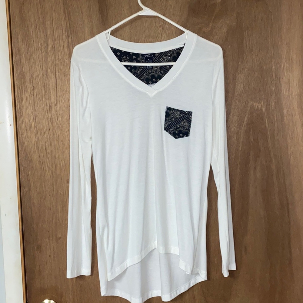 Long sleeve high low t shirt